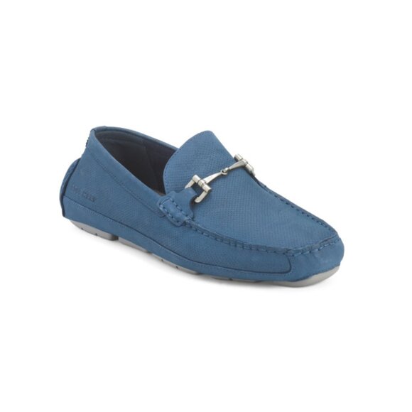 COLE HAAN Blue Men's Leather Wyatt Drivers With Bit
